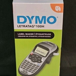 DYMO Portable Printer Handheld Label Maker Black Silver Letratag 100H NEW